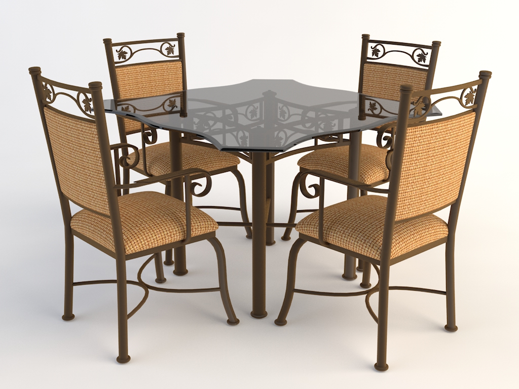 3D Dining Table and Chair suit_0153