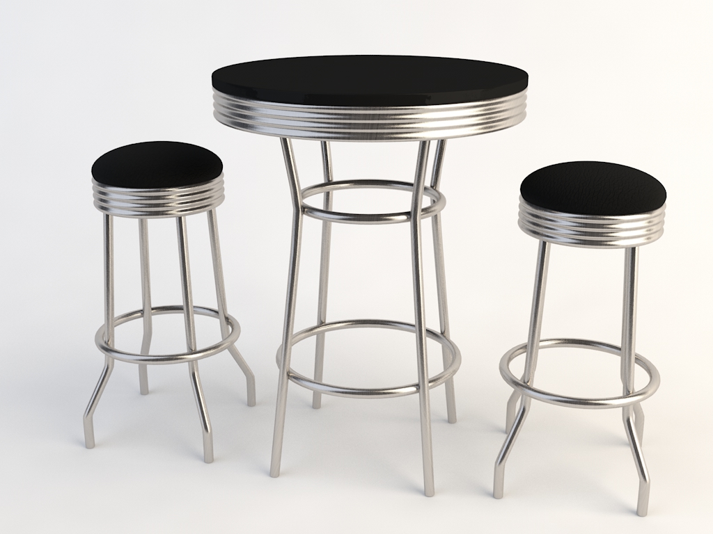 Modern bar table and chair combination_0175