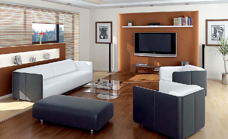 Modern Living Room 3D Model_0348