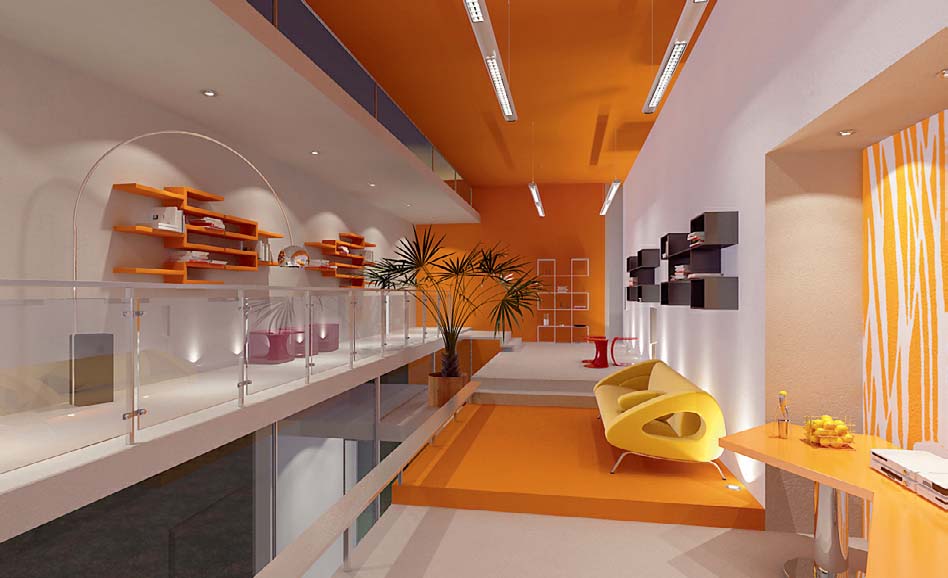 Modern Orange Interior Design_0351