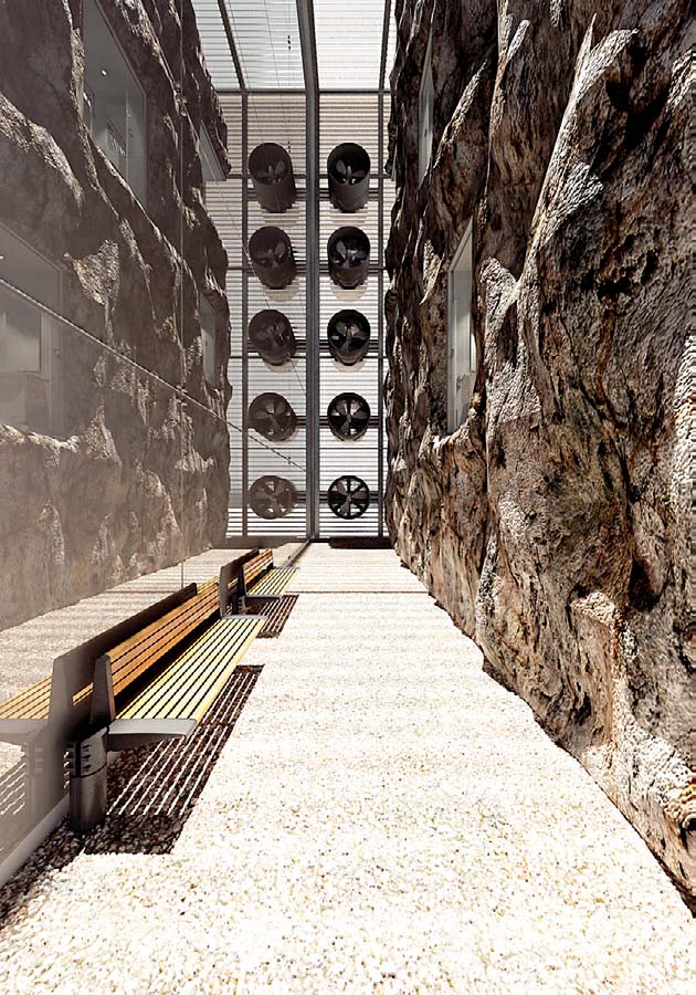 Modern Stone Wall Corridor Design_0356