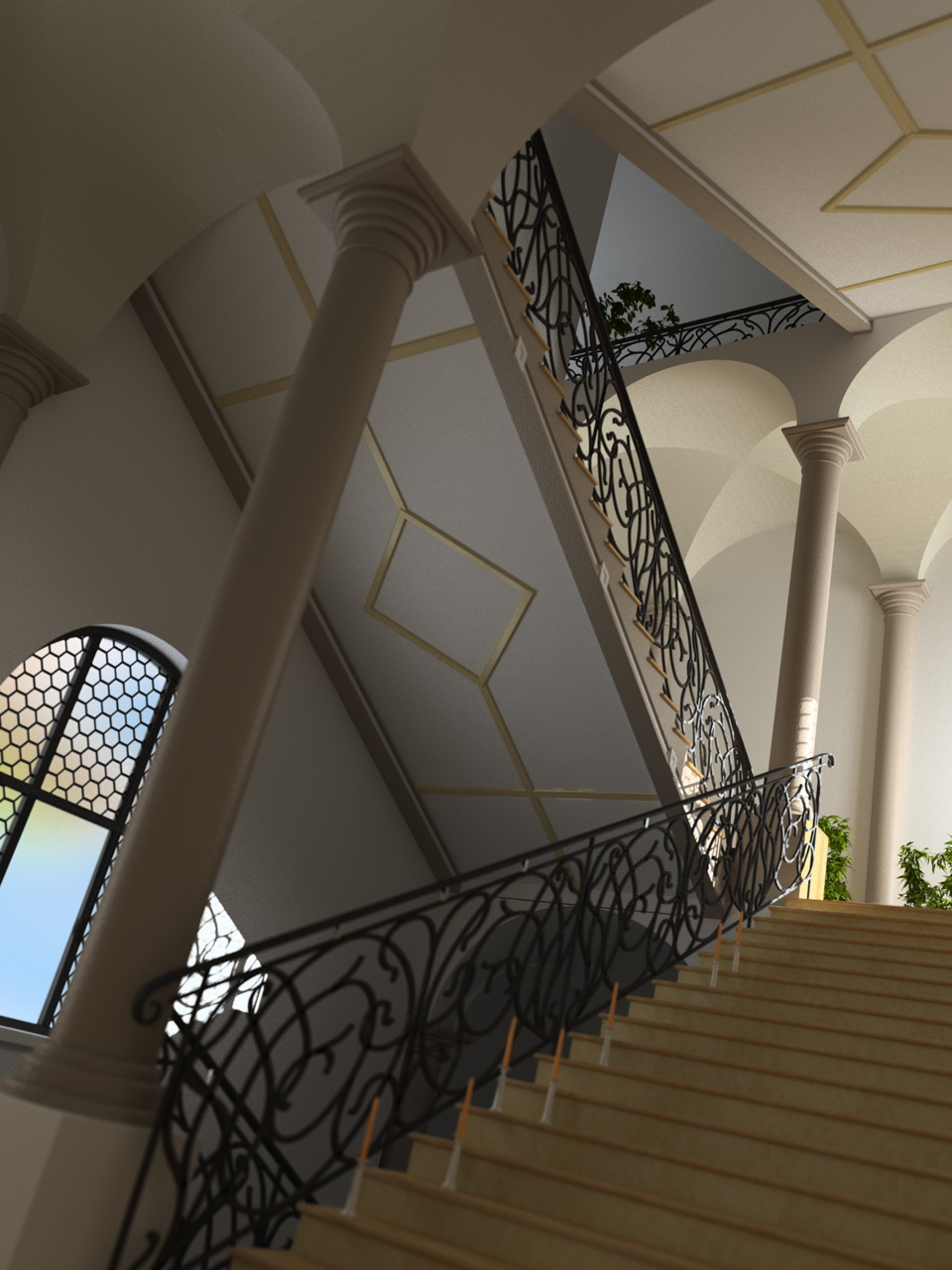 Elegant spiral staircase_0366