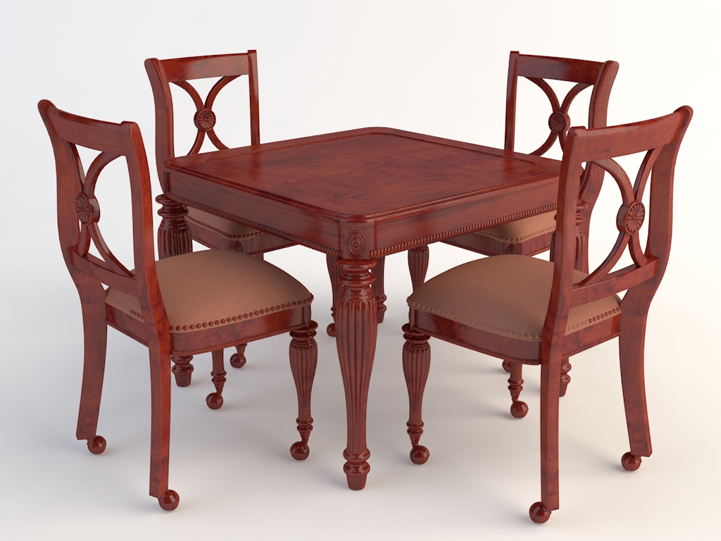 Classical style dining table and chair suit_0074