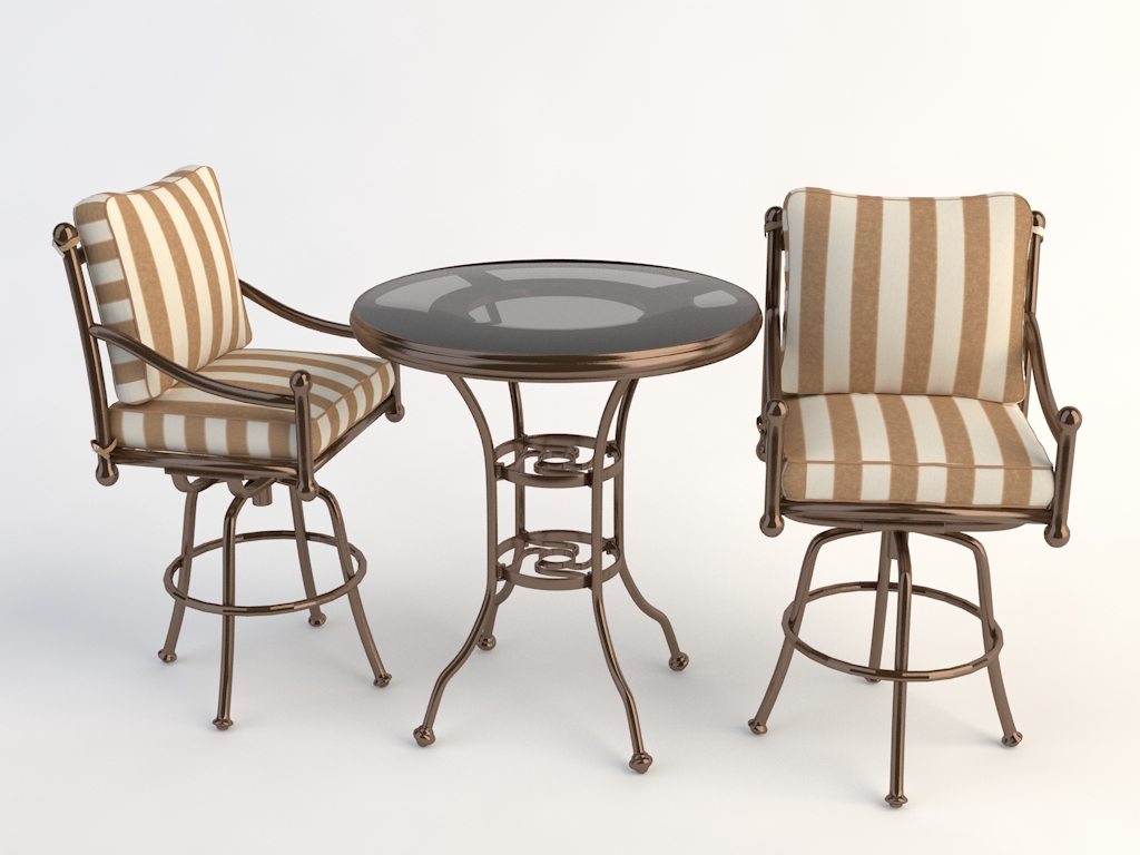 Outdoor leisure table and chair combination_0096