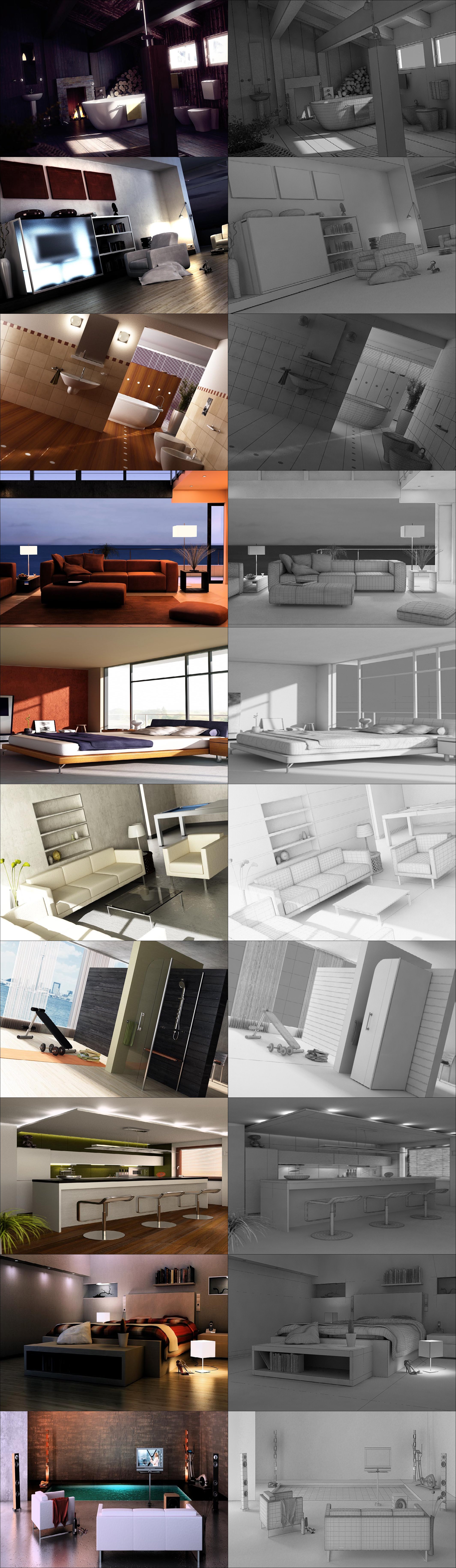 Modern home 3D design display