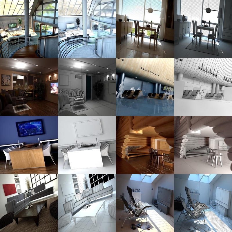 Modern interior design 3D model display_0390