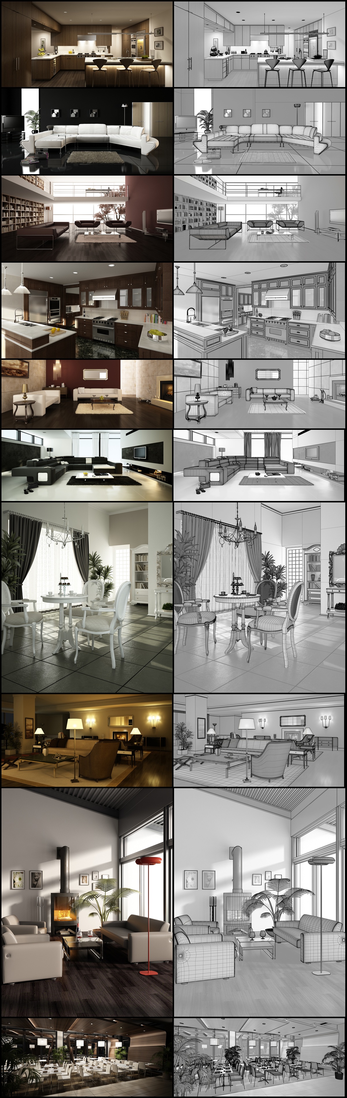 Modern home 3D design display