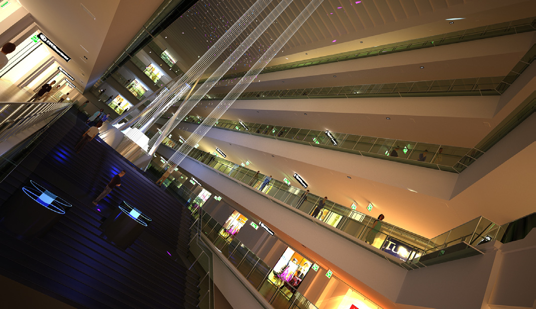 Modern shopping center interior_0397
